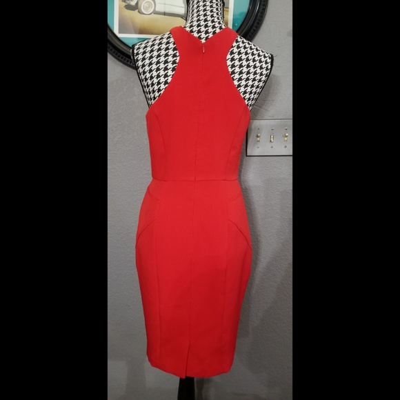 Anthro Elegant Red Dress - Picture 5 of 8